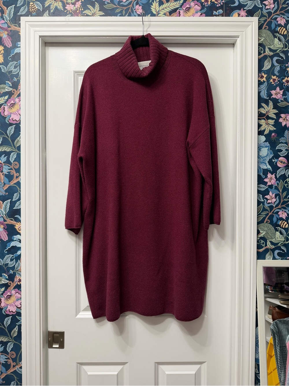 Tuckernuck Pomander Place Turtleneck Sweater Dress in Wine